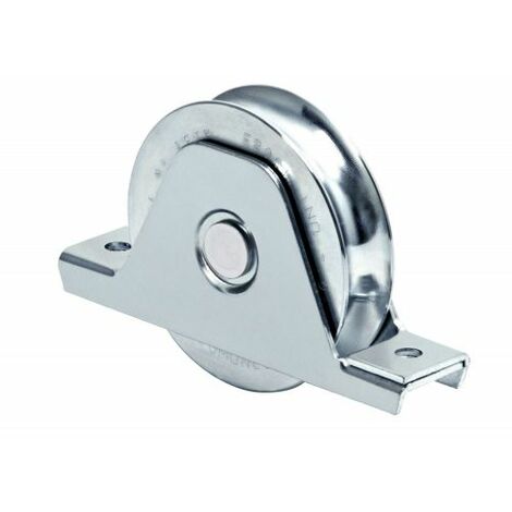 Comunello RUOTA PER CANCELLI CON SUPPORTO GOLA U 1 cuscinetto art. 337 mm. 80x20 6 PZ