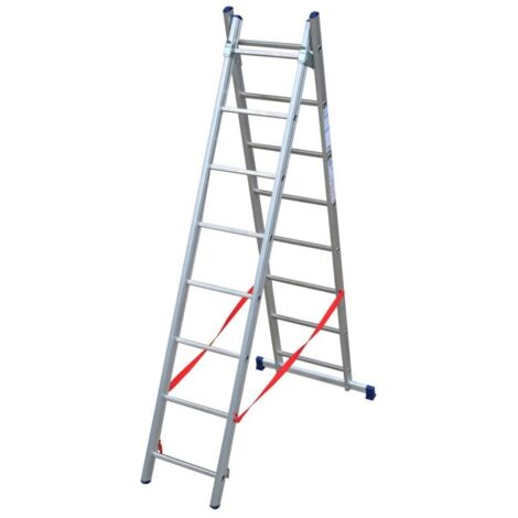 Facal SCALA IN ALLUMINIO A 2 ELEMENTI STILO Gradini N°2x 8 H max cm. 370