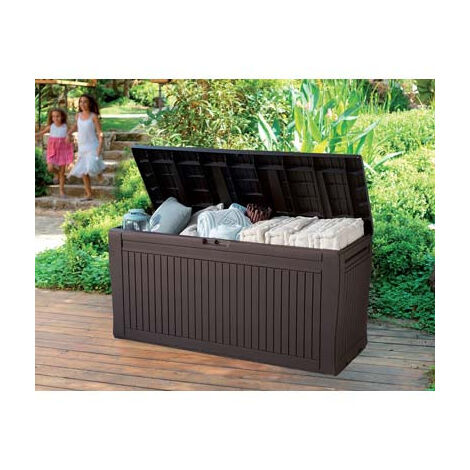 Keter BAULE PORTA ATTREZZI DA GIARDINO COMFY cm. 116,7x44,7x57 h col. Marrone