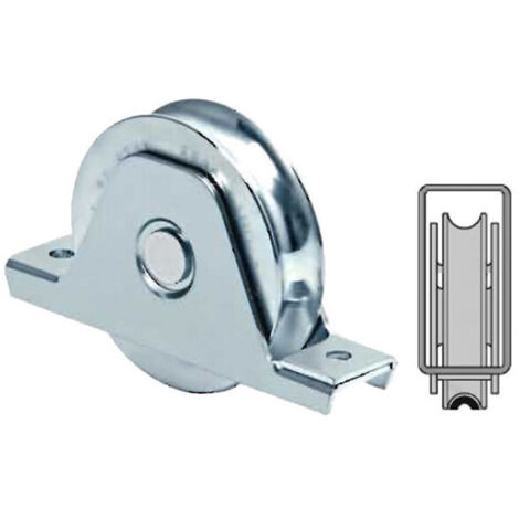 Comunello RUOTA PER CANCELLI CON SUPPORTO GOLA U 1 cuscinetto art. 337 mm.140x25 Comunello 2 PZ