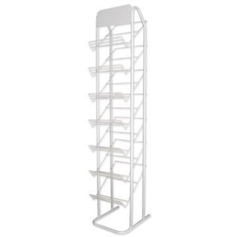 ESPOSITORE PER PLASTICA ADESIVA Capacità 28 rotoli-7 ripiani cm. 34,5x40x172h (1/2)
