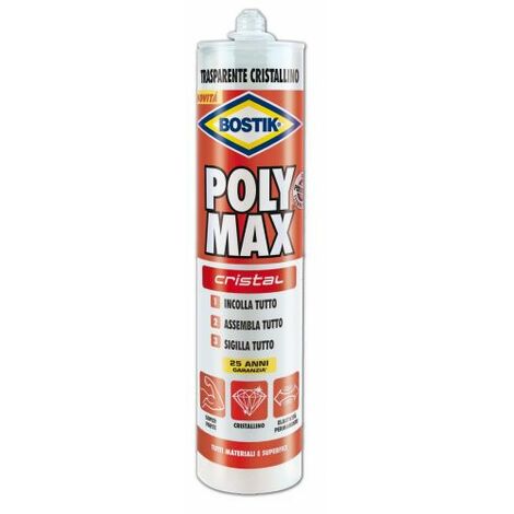 Uhu Bison GLUE BOSTIK POLY MAX CRISTAL gr. 300 - Transparent 12.00 PCS