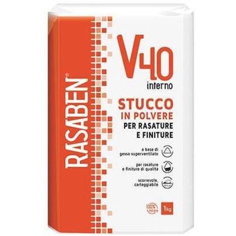 Rasaben STUCCO IN POLVERE PER INTERNI  V40 kg. 1 24 PZ