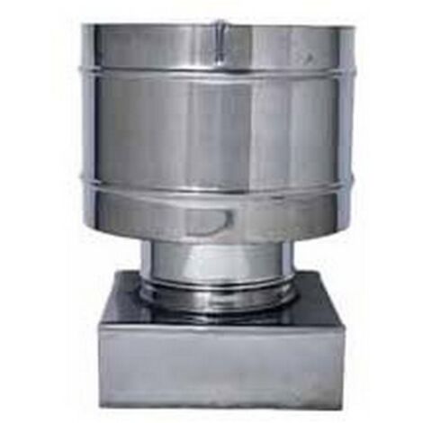 FUMAIOLO FISSO ANTIVENTO INOX Quadrato cm. 42x42