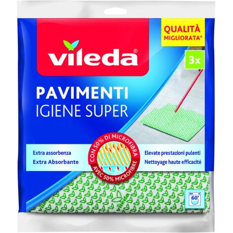 Vileda panni in microfibra igiene super pavimenti 3 pz - fraschetti