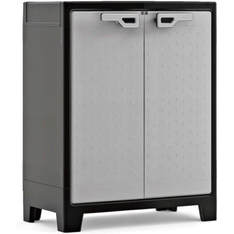ARMADIO KETER TITAN BASSO IN RESINA 80X44XH100 CM 2 RIPIANI GRIGIO (38891)