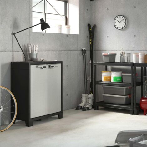 ARMADIO KETER TITAN BASSO IN RESINA 80X44XH100 CM 2 RIPIANI GRIGIO (38891)