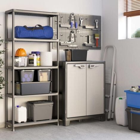 ARMADIO KETER TITAN BASSO IN RESINA 80X44XH100 CM 2 RIPIANI GRIGIO (38891)
