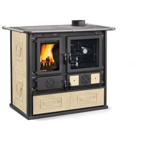CUCINA LEGNA 8.8 KW ROSA 5.0 VST CERAMICA PANNA (1/2)
