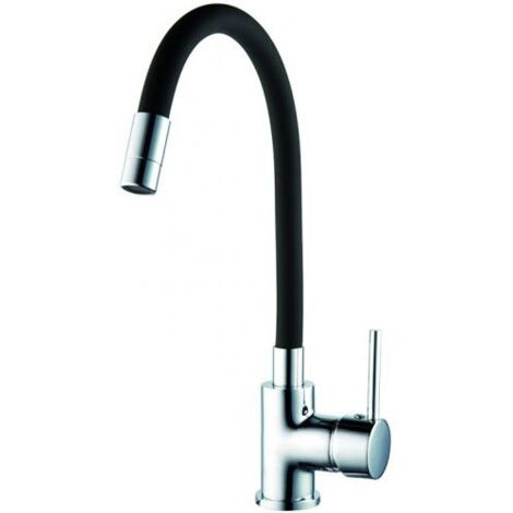 Miscelatore Rubinetto Monocomando Per Lavabo Cucina Canna Bassa Nero Opaco 87258 - Foto 9