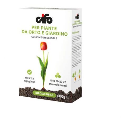 CIFO CONCIME IDROSOLUBILE IN POLVERE UNIVERSALE FIORI GIARDINO 600 GR (30290) (1/4)