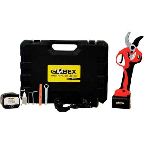 Globex FORBICE PER POTATURA GX 40 FP CON 2 BATTERIE A LITIO 18V-4,0AH Taglio max mm. 40