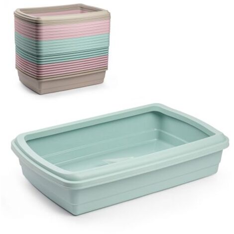 Vassoio Lettiera Gatti Garfy Verde XL 48x65x29.5 Cm - Per Gatti Di Taglia Grande