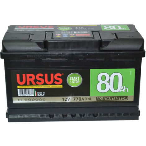 BATTERIA AVVIAMENTO AUTO URSUS START & STOP 80 Ah