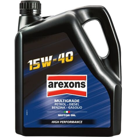 Olio motore lubrificante 15W40 4 lt – Universale per diesel e benzina – Elevato indice di viscosità – Facili partenze a freddo – Arexons (1/5)