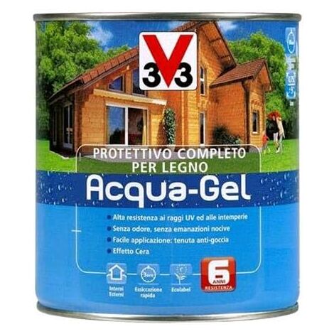 IMPREGNANTE EFFETTO CERA PROTETTIVO ACQUAGEL 750 ML V33 BIANCO PER LEGNO 02116
