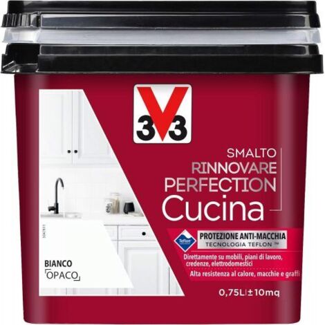 V33 SMALTO RINNOVARE PERFECTION CUCINA Bianco Opaco 0,75 L