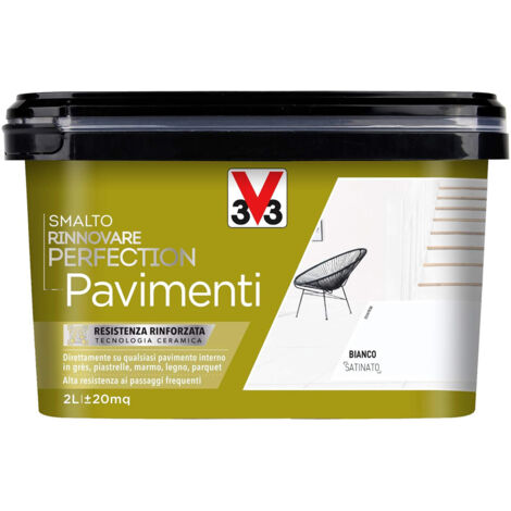 V33 SMALTO RINNOVARE PERFECTION PAVIMENTI Bianco Satinato 2 L