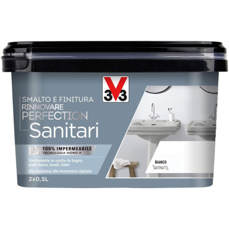 SMALTO RINNOVARE PERFECTION ADATTO A SANITARI BAGNO BIANCO SATINATO 1 LT (02147)
