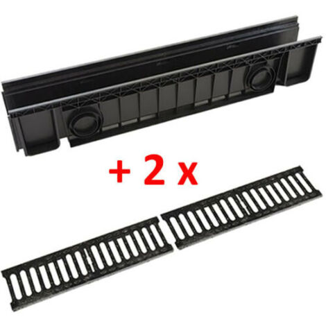 GRIGLIA ABS CM 13X50 CARRABILE CANALETTA CM 100X13 DRENAGGIO ACQUA C250 35629V 2XGRIGLIE + CANALETTA (2X37781 + 35629)