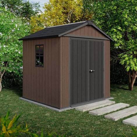 KETER CASETTA DA GIARDINO NEWTON PLUS 757/775 MARRONE 228X350X252H CM 70086 (1/10)