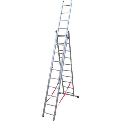 Facal SCALA IN ALLUMINIO A 3 ELEMENTI STILO Gradini NÃƒÂ‚Ã‚Â°3x12 H max cm. 818