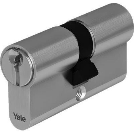 CILINDRO SAGOMATO Y500 YALE • OTTONE NICHELATO CHIAVI 3 CAMMA DIN MM 65 30+35