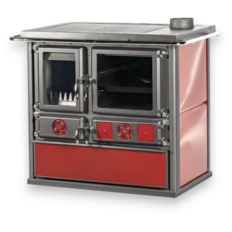 CUCINE STUFE K-LINE A LEGNA LIFE BORDEAUX - POTENZA 8,4 Kw - DIMENS 90x64xH88