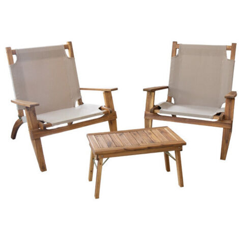 SET IN ACACIA GARDEN WOOD COTTONCLUB FLAMENCO COLOR SABBIA
