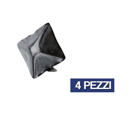 CHIODI BORCHIA ORNAMENTALI IN FERRO CON 2 PUNTE PER MOBILI 15X15 MM 39730/4