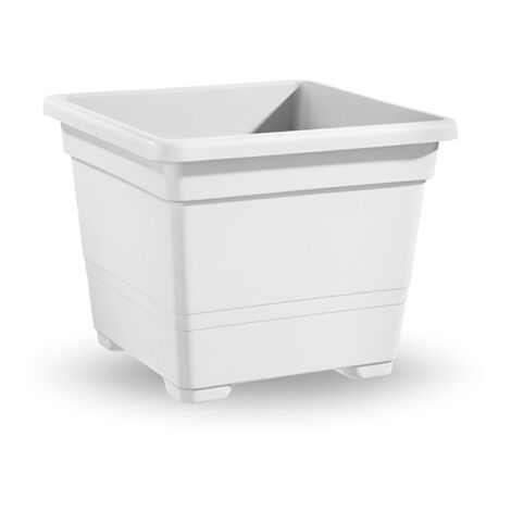 Vaso Veca quadrato bianco 27x27x21 cm