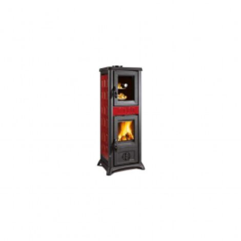 1PZ STUFA LEGNA GEMMA FORNO 7,2 KW ELEGANCE BORDEAUX CONTO TERMICO misure