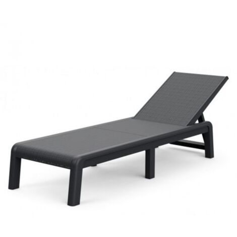 LETTINO PRENDISOLE KETER MALLORCA GRAPHITE SDRAIO SUNLOUNGER 188X58XH29 CM 39808/1