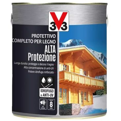V33 IMPREGNANTE PROTETTIVO PER LEGNO SOLVENTE ALTA PROTEZIONE INCOLORE 2L 05747 (1/5)