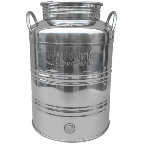 CONTENITORE INOX 18/10 PER OLIO MODELLO MILANO SENZA RUBINETTO LT 5 (39914)