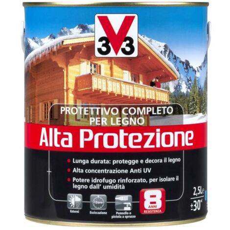 IMPREGNANTE PROTETTIVO V33 COMPLETO PER LEGNO COLORE NOCE CHIARO 2.5 LT (05797) (1/4)