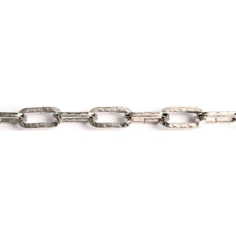 1CF CATENA ORNAMENTALE PRETAGLIATA MARTELLATA QUADRATA 2,5 mt - ottonata
