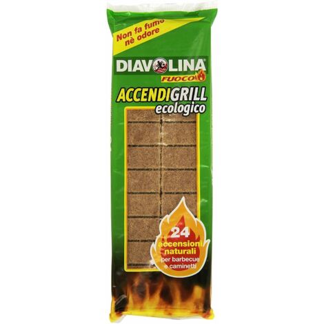 Diavolina ACCENDIFUOCO ECOLOGICA  24 cubetti Diavolina 24 PZ