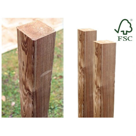 Palo quadrato in legno impregnato 9x9x300 cm – Supporto resistente per strutture da giardino – Lasa