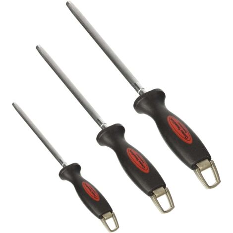 De Luca Affilatoio Tondo Mm 200 - Cromatizzato Manico In Plastica - Appendibile