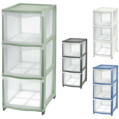 Cassettiera 'cover line' cm. 26,8x37xh.63,1 - Colore: Trasparente/Panna