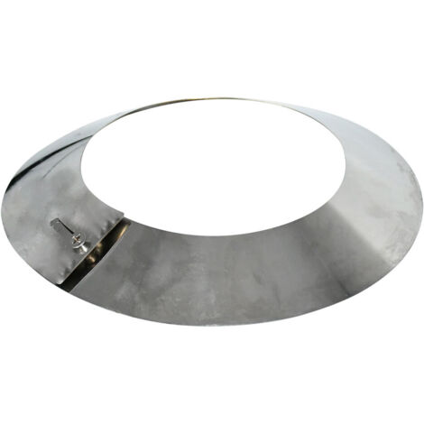 Rosone in acciaio inox AISI 304 per tubi di stufe a legna e pellet per interno Acciaio Inox   12 cm