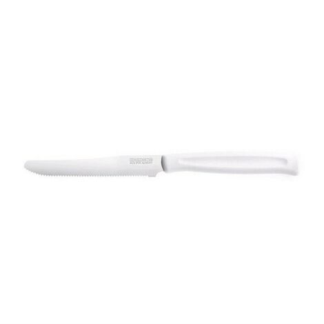 COLTELLO DA TAVOLA SEGHETTATO manico bianco KAIMANO