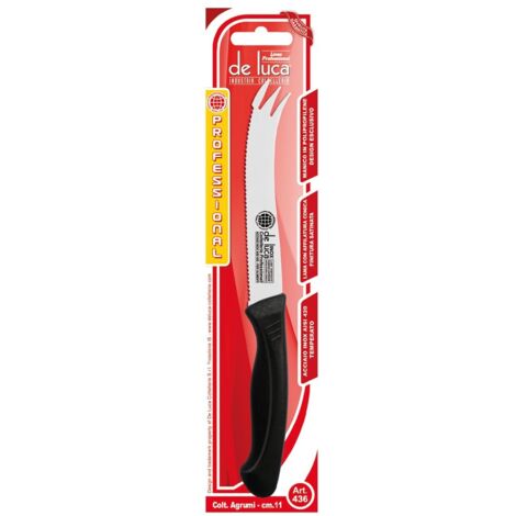 COLTELLO PER AGRUMI SEGHETTATO lama mm 110 DE LUCA