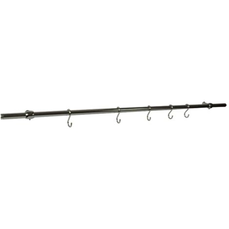 1PZ BARRA APPENDIMESTOLI IN KIT tubo finitura nickel satinato