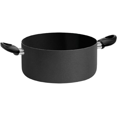 CASSERUOLA DUE MANICI 'BLACK LINE' Ø cm. 24 - h.11 - capacità 5 lt.