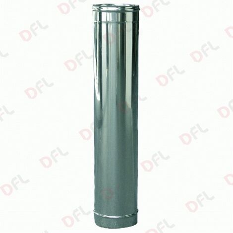 Ala tubo a doppia parete coibentato in acciaio inox 100 cm 150 - 200 mm