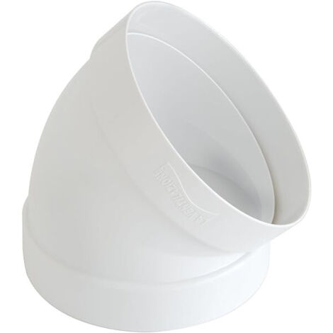 EDIL PLAST - LA VENTILAZIONE CURVA A 45° FF IN ABS DN. 100 MM. BIANCO CCR10045B