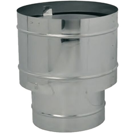 Ala fumaiolo comignolo a cappello antivento   130 mm   13 cm in acciaio inox