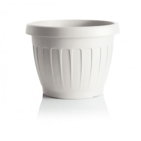 Bama vaso da giardino tondo &quotTERRA&quot in plastica 25 cm bianco